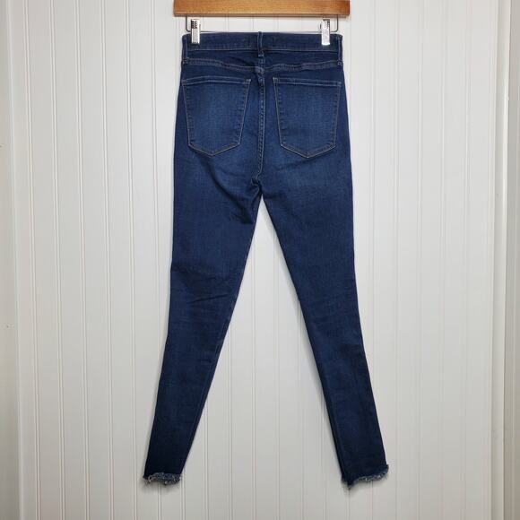 Abercrombie & Fitch Women's Simone High Rise Ankle Jeans Size 26 2 Tuxedo Stripe - Picture 4 of 9